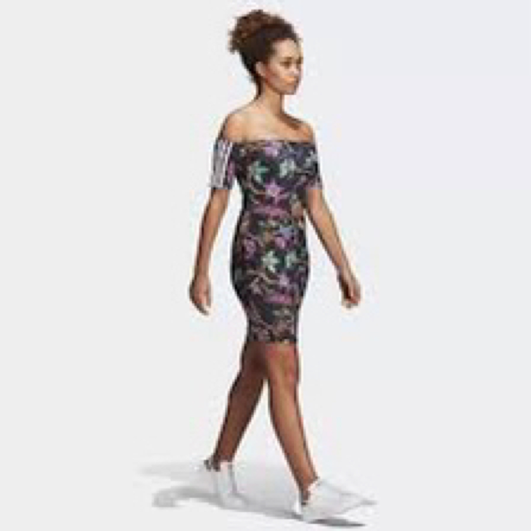 Originals（adidas）(オリジナルス)の① adidas dt8287 ドレス ワンピ ノーショルダー ノーショル レディースのワンピース(ひざ丈ワンピース)の商品写真