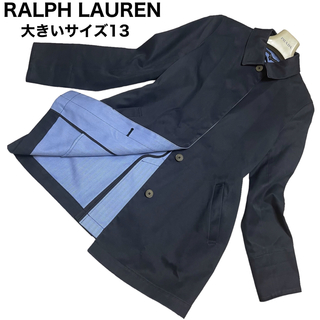 ラルフローレン(Ralph Lauren)のRALPH LAUREN ステンカラーコート　比翼仕立て　日本製　大きいサイズ(トレンチコート)