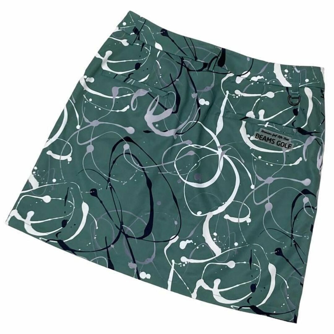 GOLFウェア】美品 BEAMS GOLF ミニスカート ペイント柄 Lサイズ ...