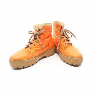 Hermes - フレッシュ ショート ブーツ ナイロン レザー オレンジの通販