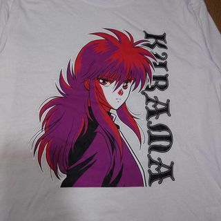 90s 幽遊白書　蔵馬ビッグプリント　オフィシャルロンT　アニメTシャツ