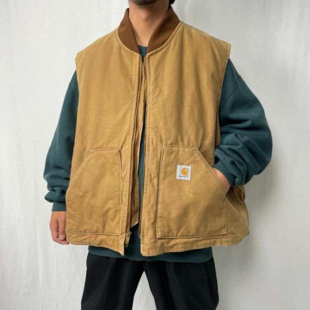 美品 CARHARTT カーハート ダックベスト ワークベスト ダック地 M