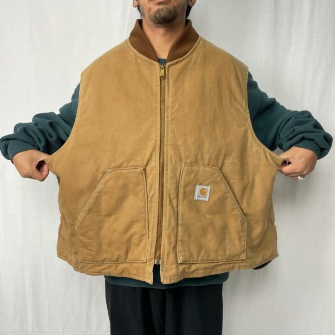 90年代 カーハート Carhartt バック刺? ワークベスト メンズL ヴィンテージ /eaa375177