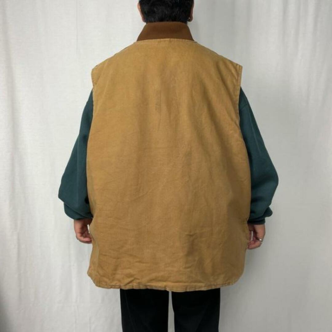 スーパービッグサイズ 90年代 USA製 Carhartt カーハート ダック地 ワークベスト キルティングライナー メンズ4XL