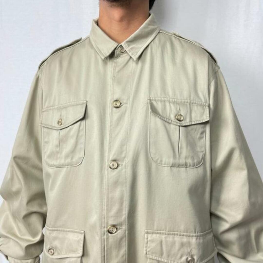 USA製　L.L.BEAN  エルエルビーン サファリシャツ　XL  ベージュ