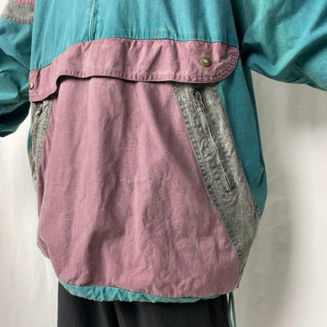 80年代〜 ユーロ DECATHLON デカトロン コットン ネイティブ柄 デザイン アノラックジャケット メンズ2XL