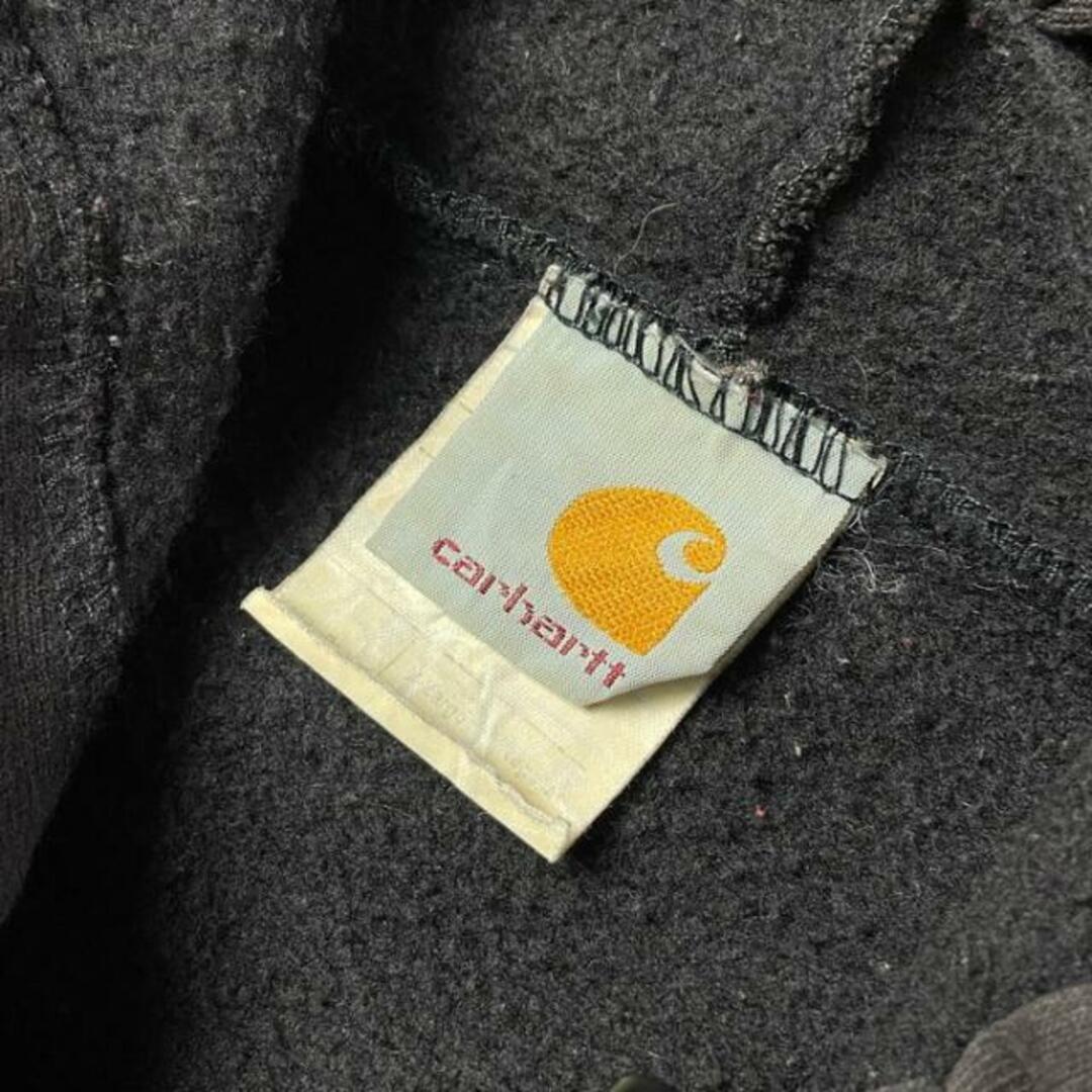 90年代 USA製 Carhartt カーハート ブランドロゴ刺繍 スウェットパーカー メンズXL