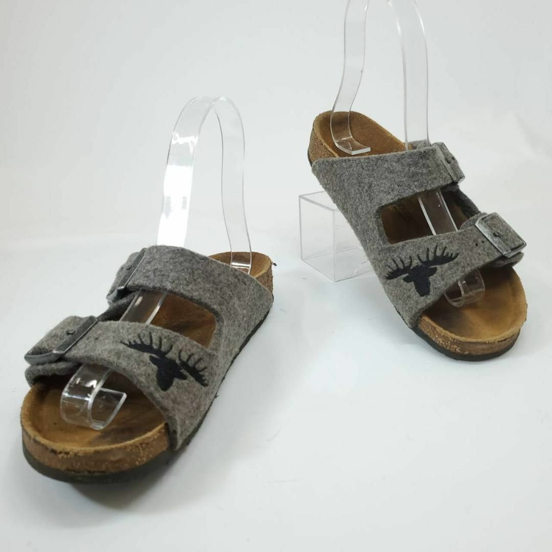 ビルケンシュトック　アリゾナ　ダブルベルト　グレー　33　フェルト メンズの靴/シューズ(サンダル)の商品写真