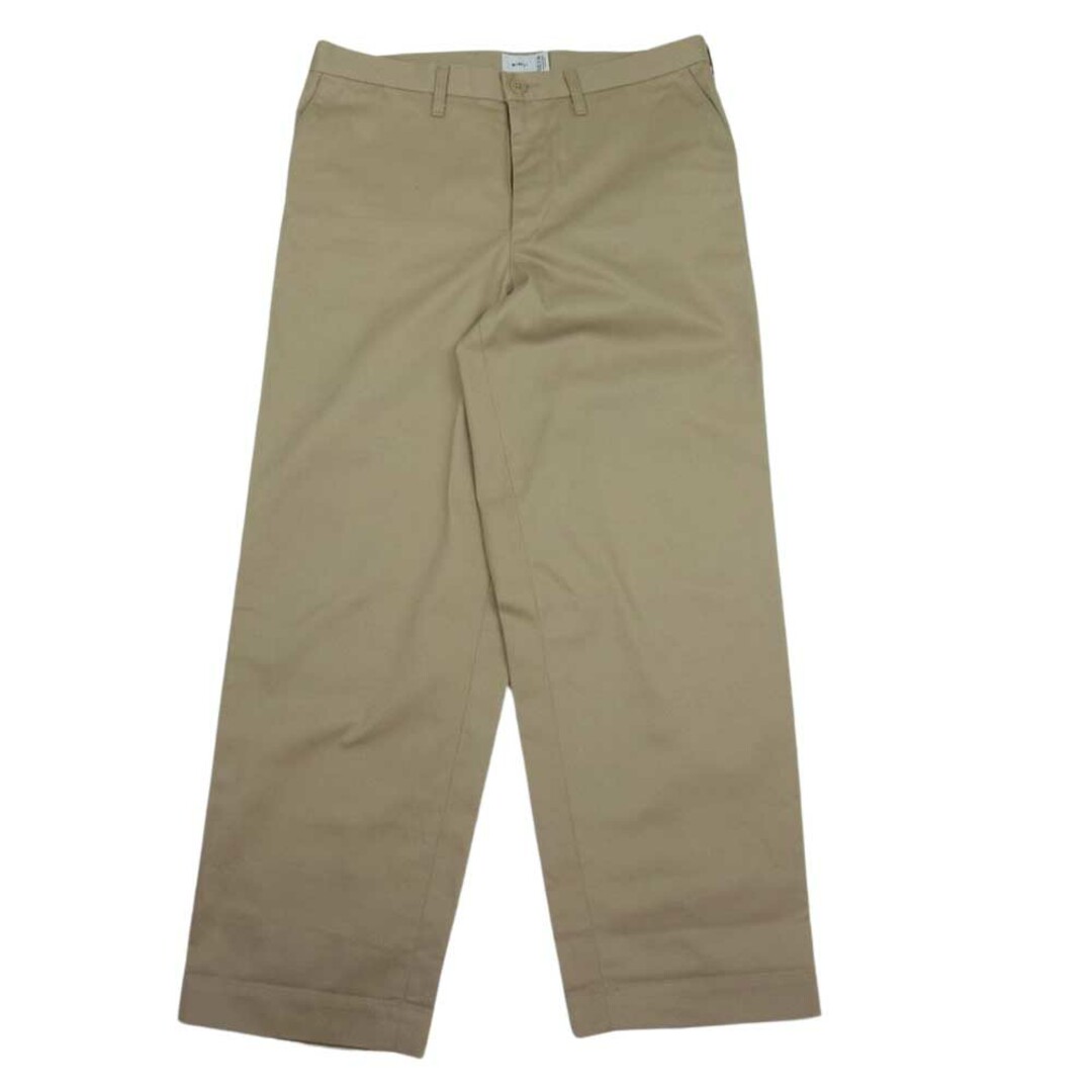 WTAPS ダブルタップス 22SS 221BRDT-PTM05 CREASE/TROUSERS/COPO.TWILL クリース トラウザーズ チノ パンツ ベージュ系 04約75cmもも幅