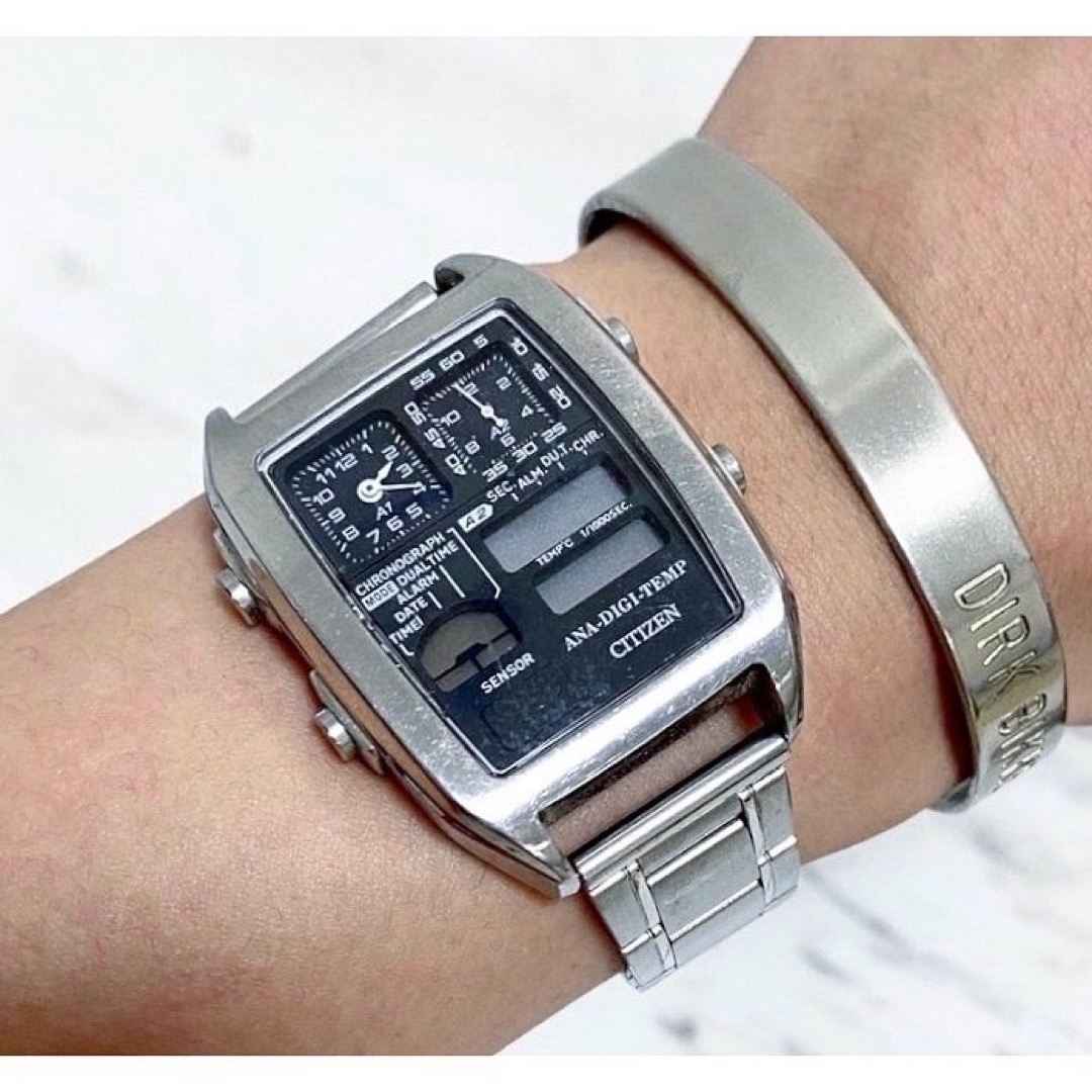 Vintage CITIZEN アナデジテンプ 近未来デザイン 腕時計