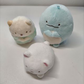 スミッコグラシ(すみっコぐらし)のすみっコぐらし　ぬいぐるみ3個セット　しろくま　ねこ　とかげ(キャラクターグッズ)