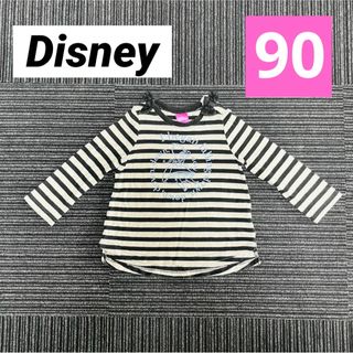 ディズニー(Disney)のDisney ディズニー Tシャツ 90 ふしぎの国のアリス ボーダー 長袖(Tシャツ/カットソー)