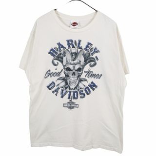 VINTAGE ヴィンテージ 90s Harley-Davidson Motorcycles ハーレーダビッドソン モータースポーツロゴ半袖Tシャツ カットソー ネイビー