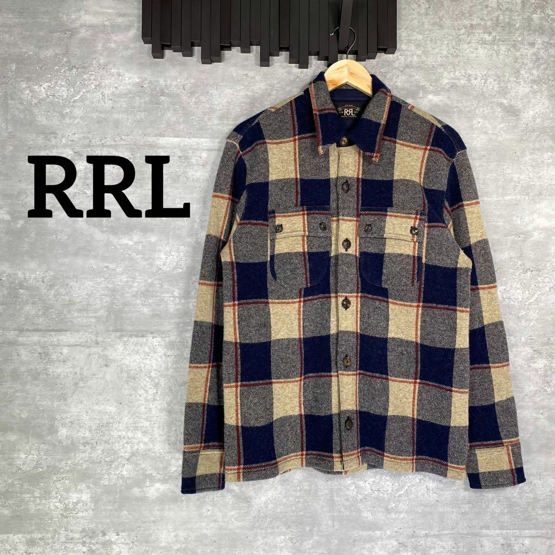 RRL(ダブルアールエル)の『RRL』ダブルアールエル (S) カシミヤ混厚手ネルシャツ メンズのトップス(シャツ)の商品写真