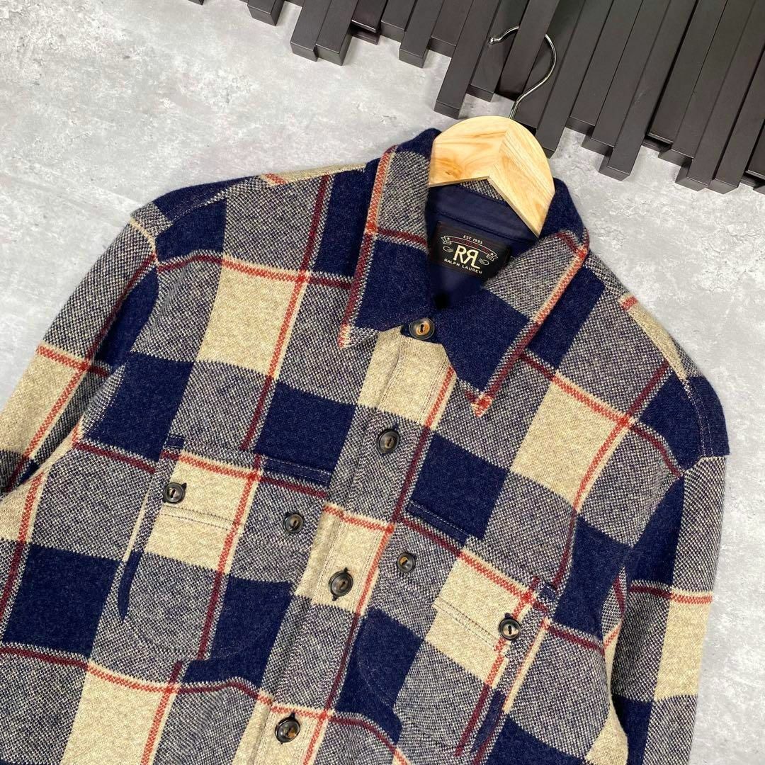 【希少】RRL NATIVE BLANKET SHIRT ネルシャツ ブラック