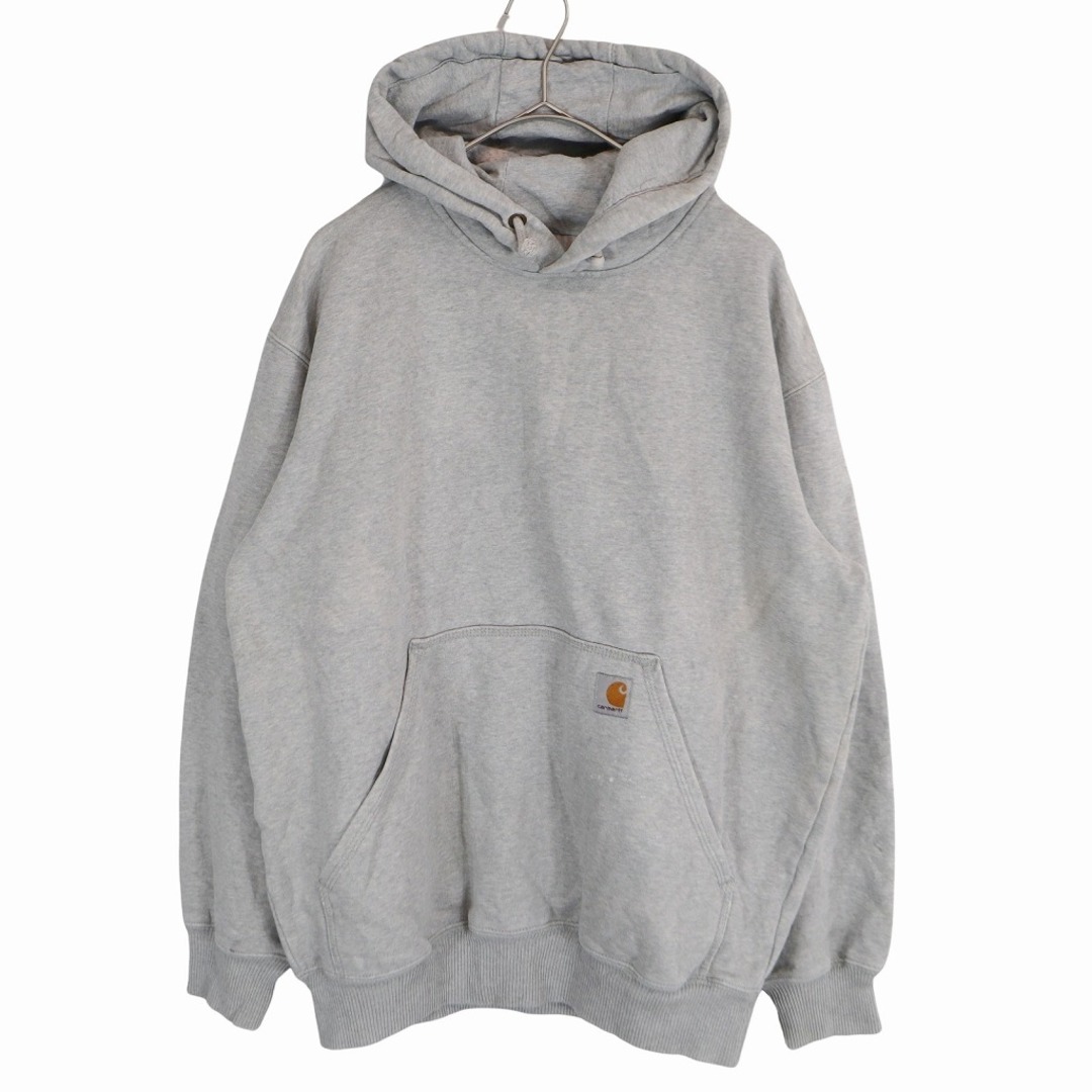 《激レア》カーハート carhartt☆パーカー M ポイントロゴ グレー