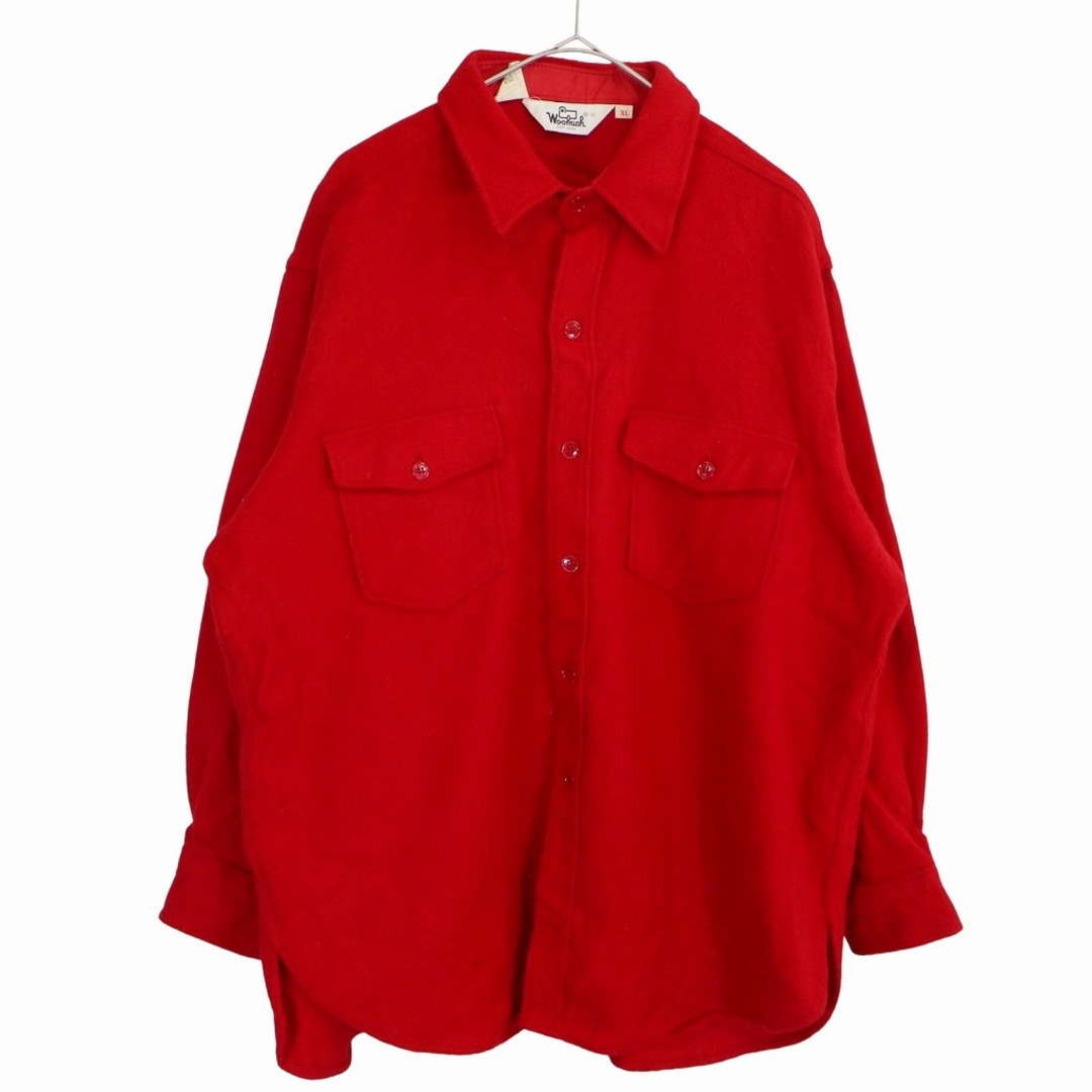 80年代 USA製 WOOLRICH ウールリッチ ウール 長袖シャツ ネルシャツ レッド (メンズ XL) 中古 古着 O3737 | フリマアプリ  ラクマ