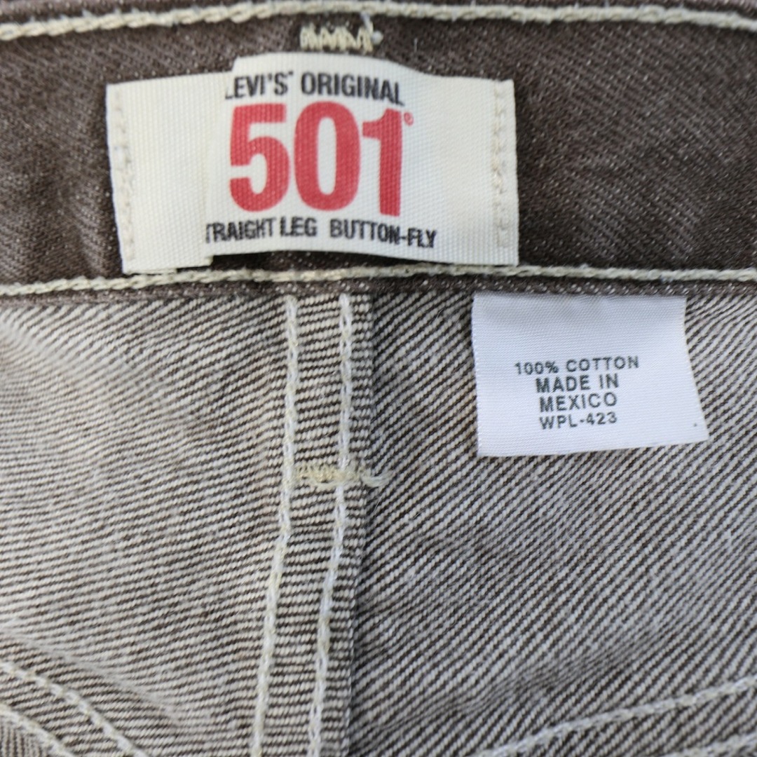 Levi's(リーバイス)のLevi's リーバイス 501 ストレート デニムパンツ ジーンズ ボタンフライ ブラウン (メンズ 38×32) 中古 古着 O3744 メンズのパンツ(デニム/ジーンズ)の商品写真