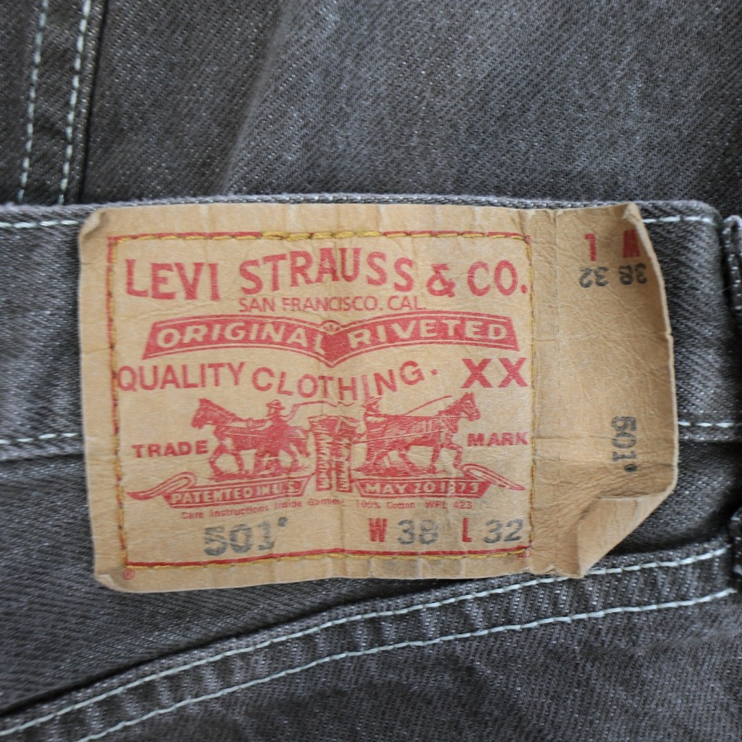 Levi's(リーバイス)のLevi's リーバイス 501 ストレート デニムパンツ ジーンズ ボタンフライ ブラウン (メンズ 38×32) 中古 古着 O3744 メンズのパンツ(デニム/ジーンズ)の商品写真