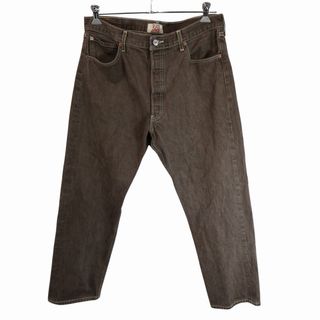 リーバイス(Levi's)のLevi's リーバイス 501 ストレート デニムパンツ ジーンズ ボタンフライ ブラウン (メンズ 38×32) 中古 古着 O3744(デニム/ジーンズ)