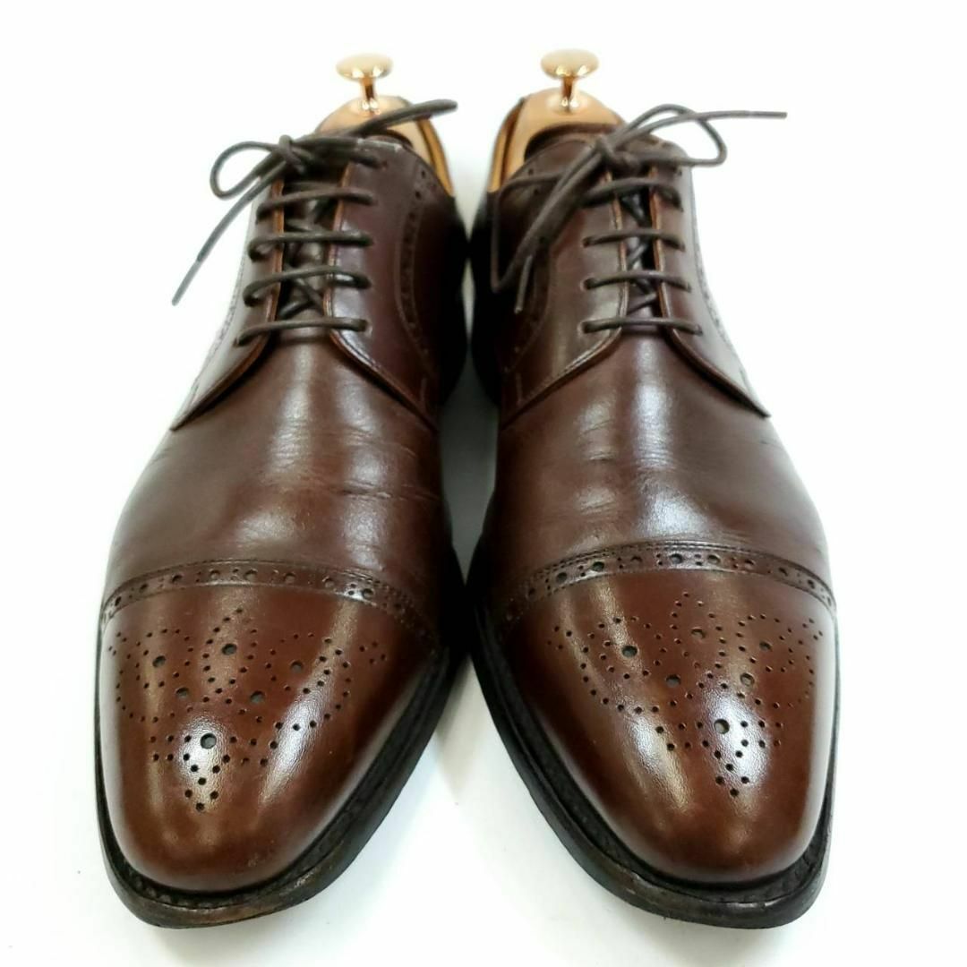 スコッチグレイン　ビジネスシューズ　ストレートチップ　メダリオン　ダークブラウン メンズの靴/シューズ(ドレス/ビジネス)の商品写真