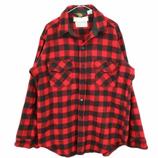 ウールリッチ(WOOLRICH)のUSA製 WOOLRICH ウールリッチ 長袖シャツ ウール ネルシャツ チェック柄 三角タグ レッド (メンズ L) 中古 古着 O3755(シャツ)