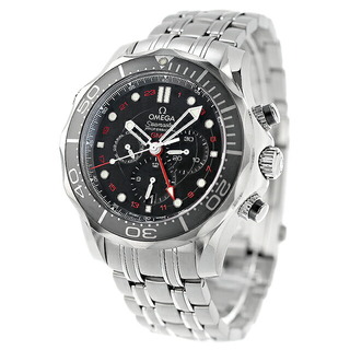 オメガ(OMEGA)のオメガ OMEGA 腕時計 メンズ 212.30.44.52.01.001 シーマスター コーアクシャル クロノメーター GMT クロノグラフ 自動巻き ブラックxシルバー アナログ表示(腕時計(アナログ))
