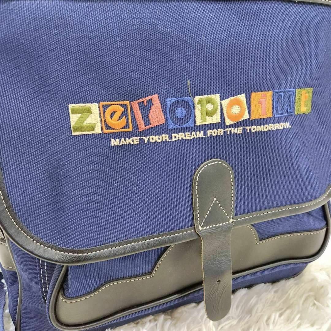 ゼロポイント　キャンバス　リュック　A4サイズ　収納　ポケット　ネイビー　レトロ メンズのバッグ(バッグパック/リュック)の商品写真