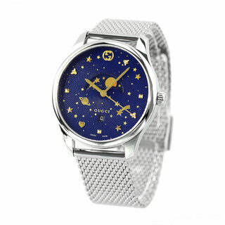 グッチ(Gucci)のグッチ GUCCI 腕時計 メンズ YA126328 Gタイムレス 40mm クオーツ ブルーxシルバー アナログ表示(腕時計(アナログ))