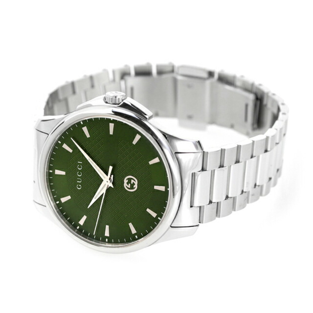 Gucci(グッチ)の【新品】グッチ GUCCI 腕時計 メンズ YA126369 Gタイムレス クオーツ グリーンxシルバー アナログ表示 メンズの時計(腕時計(アナログ))の商品写真
