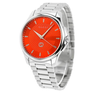 グッチ(Gucci)のグッチ GUCCI 腕時計 メンズ YA126370 Gタイムレス クオーツ オレンジxシルバー アナログ表示(腕時計(アナログ))