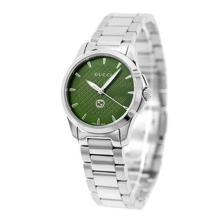 グッチ(Gucci)の【新品】グッチ GUCCI 腕時計 レディース YA1265048 Gタイムレス クオーツ グリーンxシルバー アナログ表示(腕時計)