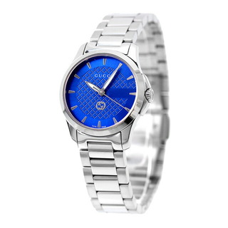 グッチ(Gucci)の【新品】グッチ GUCCI 腕時計 レディース YA1265050 Gタイムレス クオーツ ブルーxシルバー アナログ表示(腕時計)