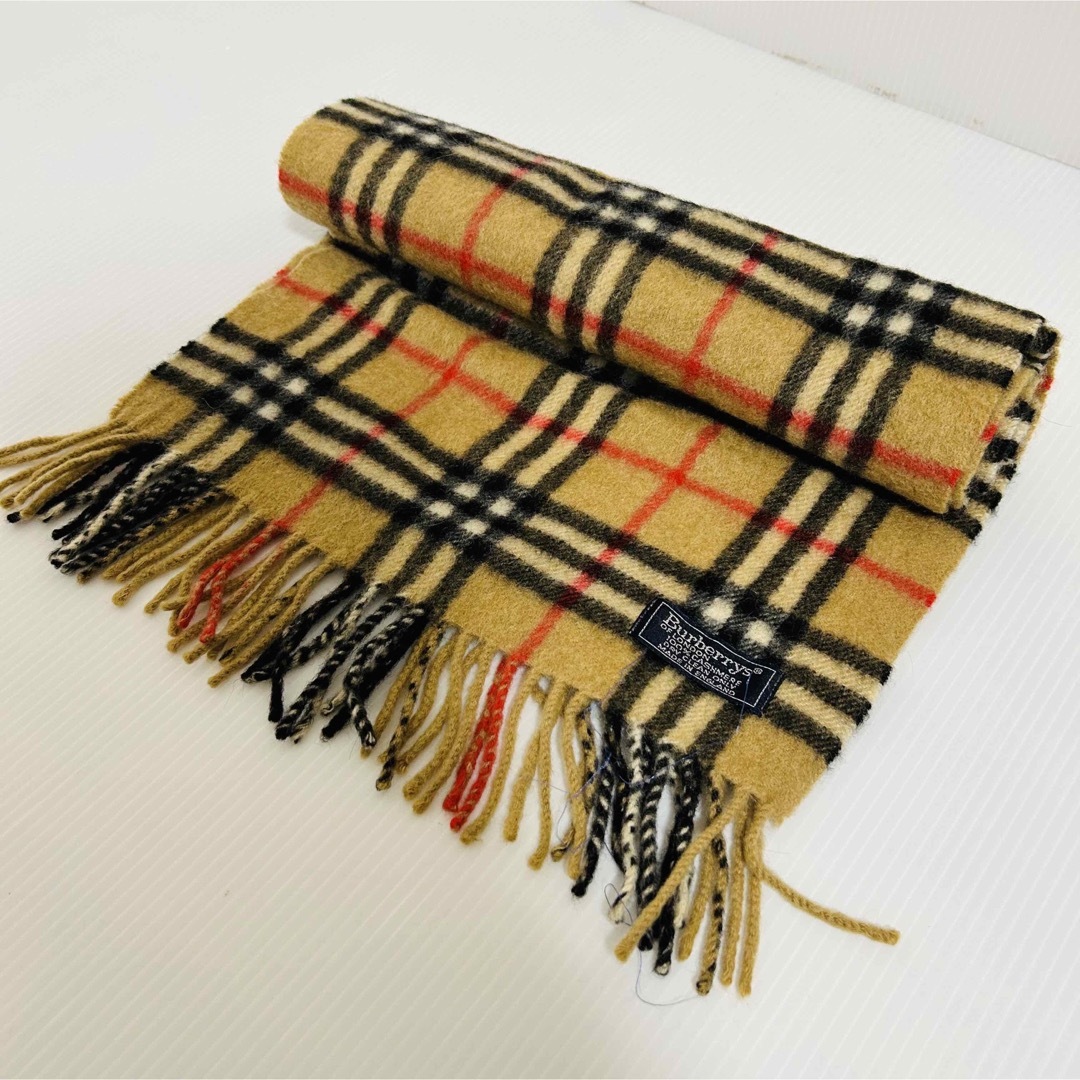 BURBERRY - 【美品】バーバリー マフラー カシミヤ100% イングランド製