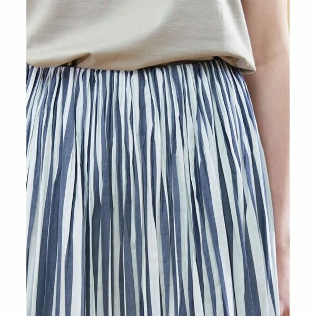 新品 23SS GALERIE VIE ストライプブロード プリーツスカート