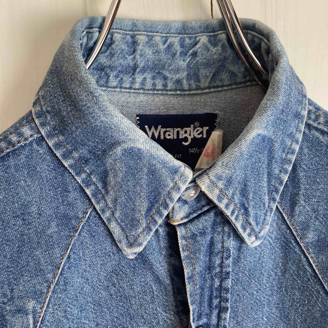 Wrangler(ラングラー)の80s USA製 ラングラー WRANGLER デニム ウエスタンシャツ S メンズのトップス(シャツ)の商品写真