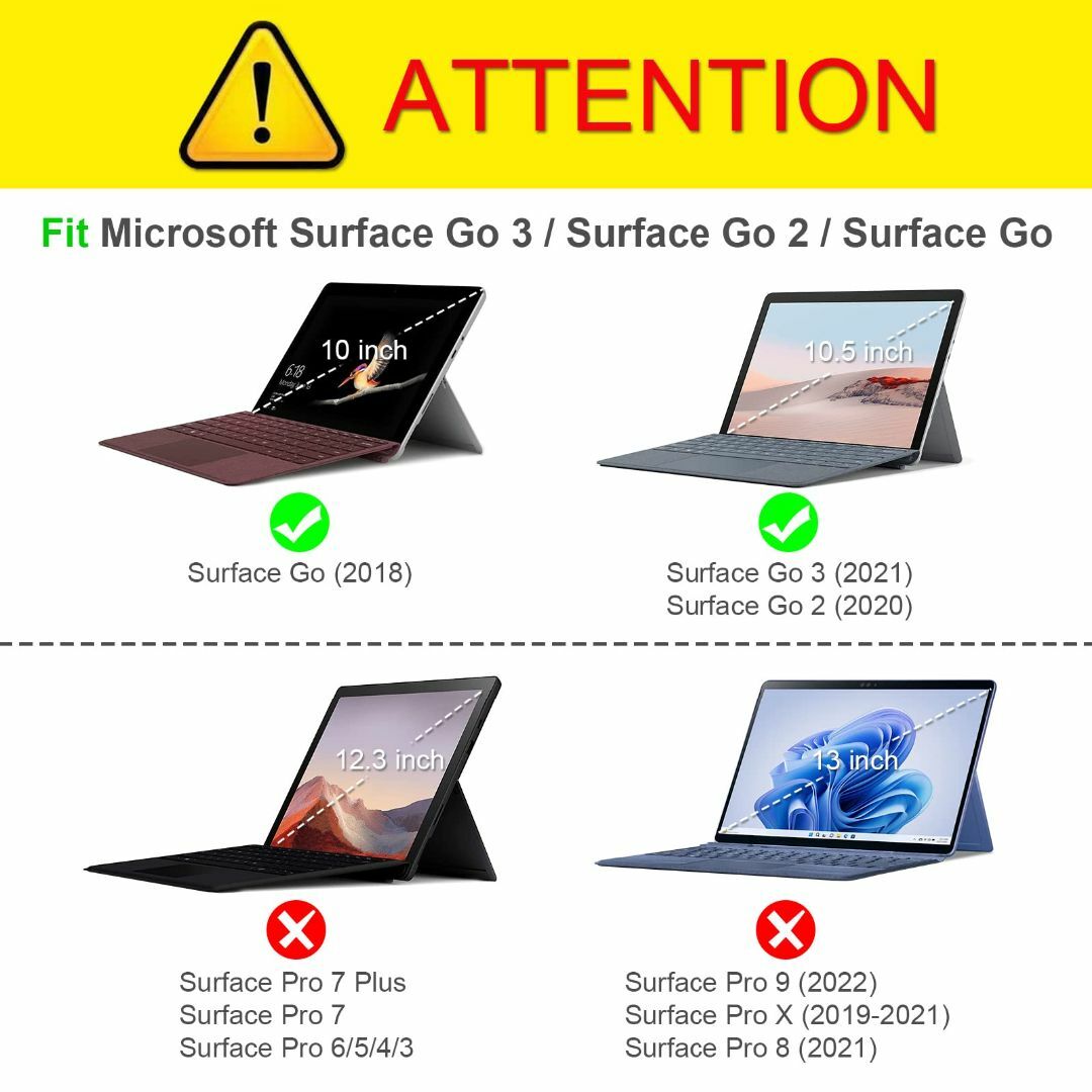 【人気商品】Fintie Surface Go 2用ケース マルチアングルハード