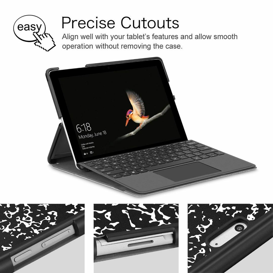 【人気商品】Fintie Surface Go 2用ケース マルチアングルハード