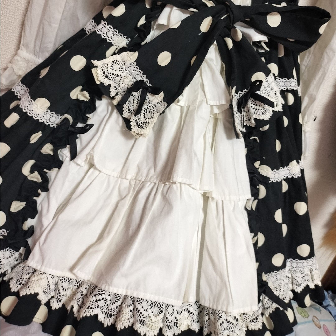 Angelic Pretty(アンジェリックプリティー)の激レア　懐古ロリータ　プリンセスドットワンピース　セット レディースのワンピース(ひざ丈ワンピース)の商品写真