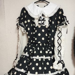 アンジェリックプリティー(Angelic Pretty)の激レア　懐古ロリータ　プリンセスドットワンピース　セット(ひざ丈ワンピース)