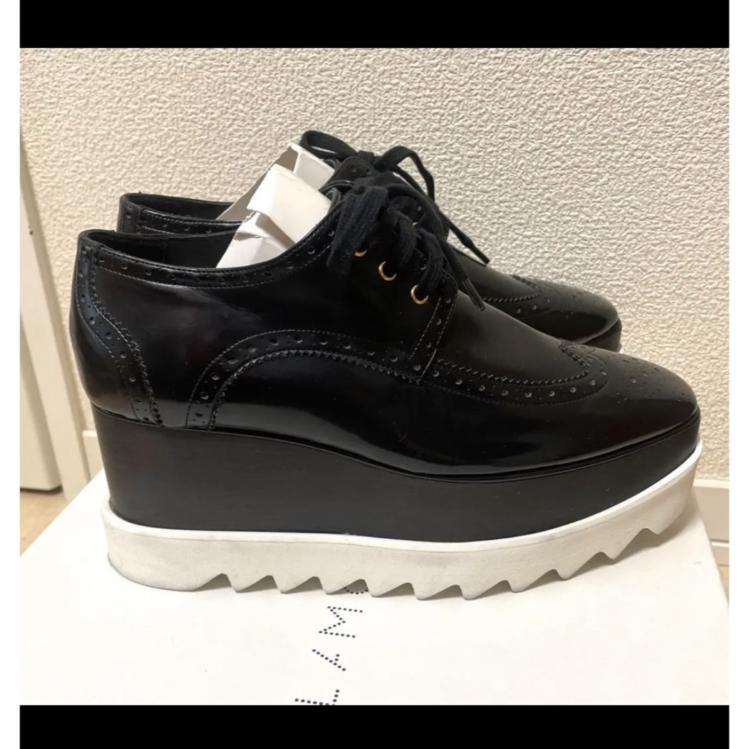 美品☆ステラマッカートニー☆エリス厚底ウイングチップシューズ38-