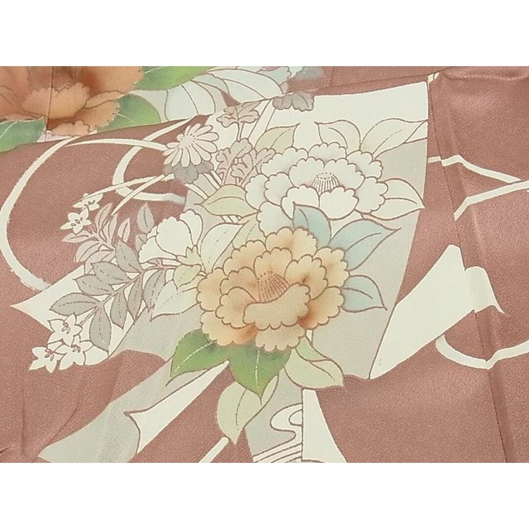 平和屋野田店■上質な小紋 絞り 色紙吉祥文 逸品 n-kv1967
