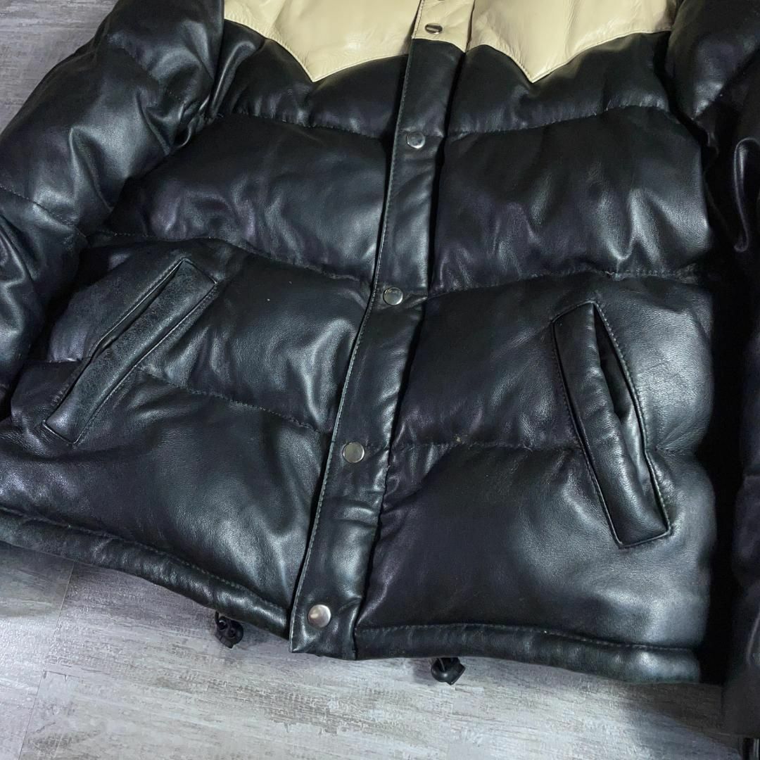 FREEDOM フリーダム ラムレザー ダウンジャケット 羊革 38 ウェスタン