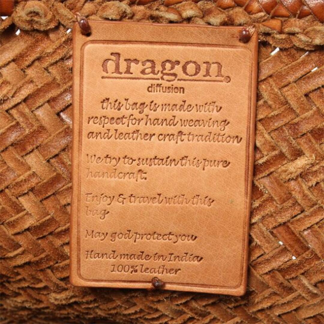 【新品未使用】 DRAGON DIFFUSION ドラゴンディフュージョン トート かごバッグ GRACE BASKET SMALL グレースバスケットスモール レザー 8813 【TAN】 7