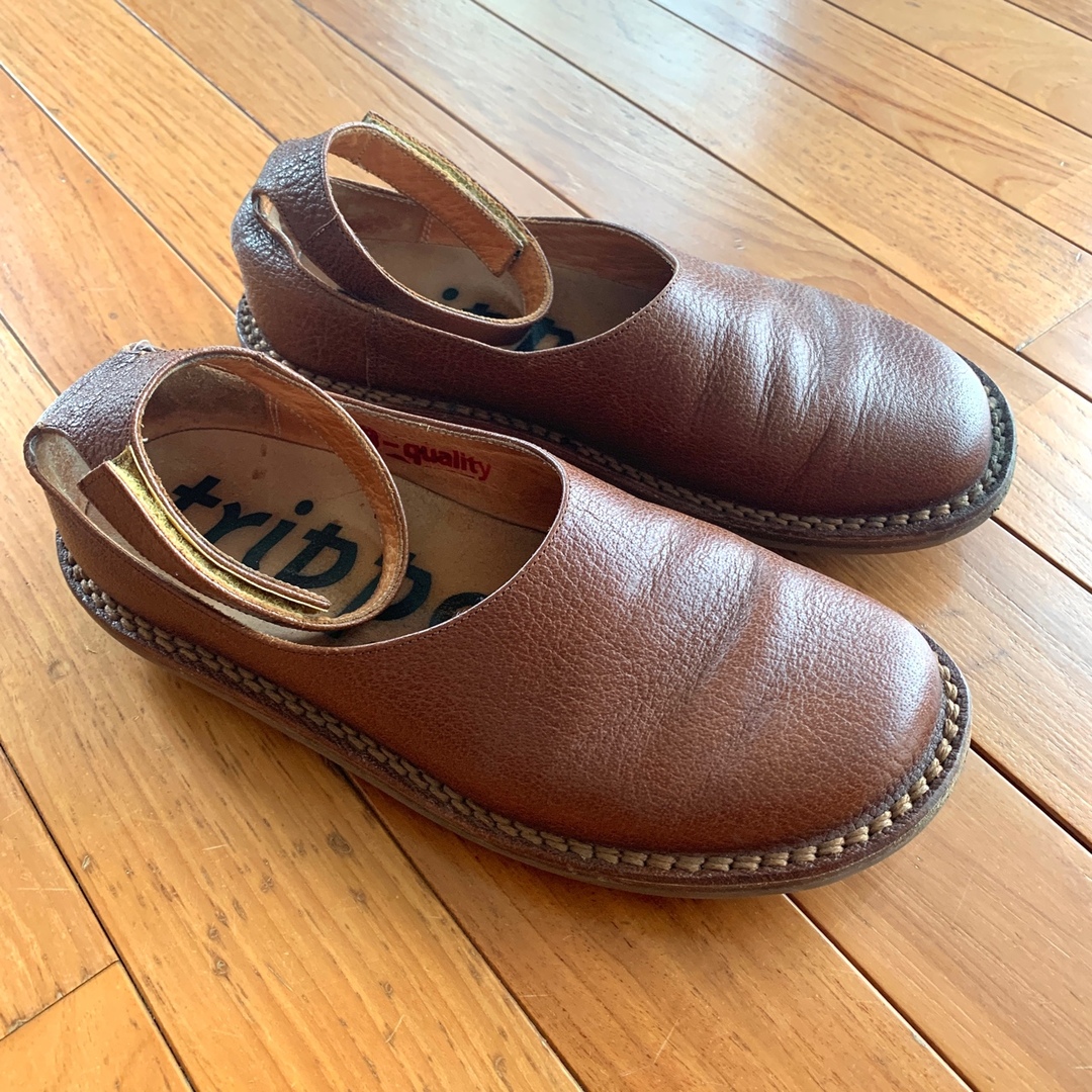 trippen アンクルストラップ レザーシューズ 36 トリッペン 茶色革靴