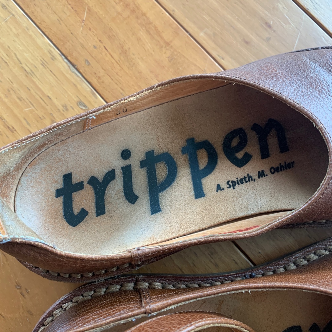 trippen アンクルストラップ レザーシューズ 36 トリッペン 茶色革靴