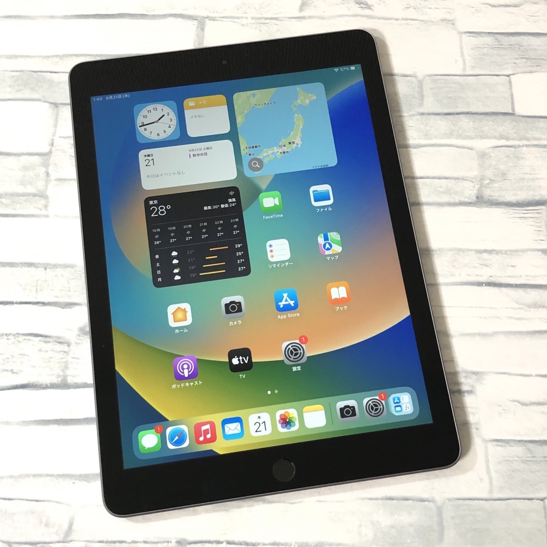 iPad 第6世代 Wi-Fi スペースグレMR7F2J/A A1893 動作確認済み Yahoo