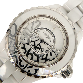 シャネル(CHANEL)の　シャネル CHANEL J12 グラフィティ 世界限定1200本 H5239 白 セラミック ホワイトセラミック/SS クオーツ レディース 腕時計(腕時計)