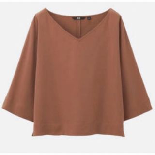 ユニクロ(UNIQLO)の【美品】ドレープブラウス(シャツ/ブラウス(長袖/七分))