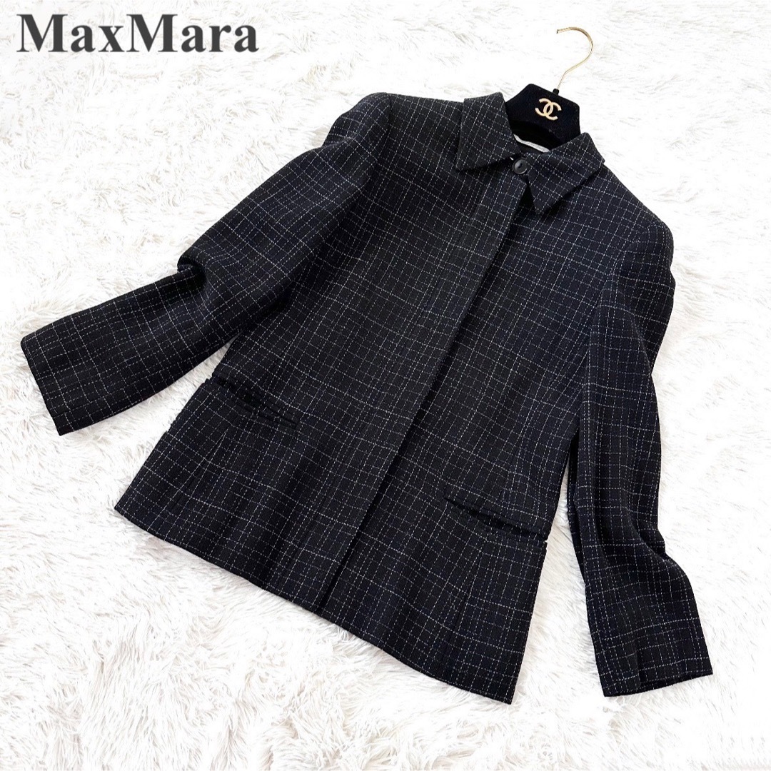 【美品】MaxMara 最高級白タグ ジャケット 40